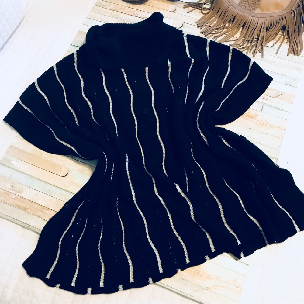Cowl Neck Poncho Sweater
